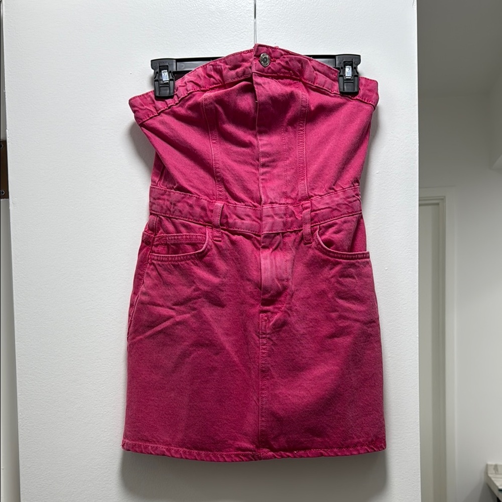 Zara Fuchsia Strapless Dress